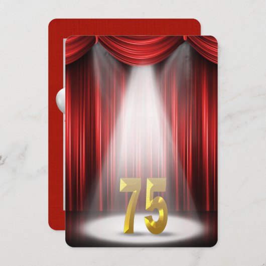 75e verjaardag kaart (Voorkant / Achterkant)