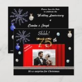 75e verjaardag Kerst Surprise Save the Date Kaart (Voorkant / Achterkant)