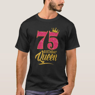 75e verjaardag koningin 75 jaar oud meisje kroonro t-shirt