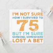 75e verjaardag Legende Kaart (Voorkant / Achterkant in situ)