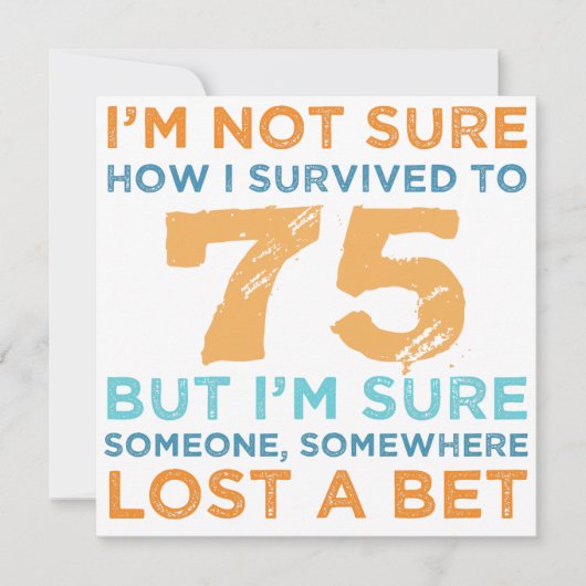 75e verjaardag Legende Kaart (Voorkant)