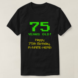 75e verjaardag: leuk, 8-bit look, nerdy / geeky "7 t-shirt