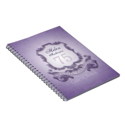 75e verjaardag  Lijst gastboek Notitieboek (Rechterzijde)