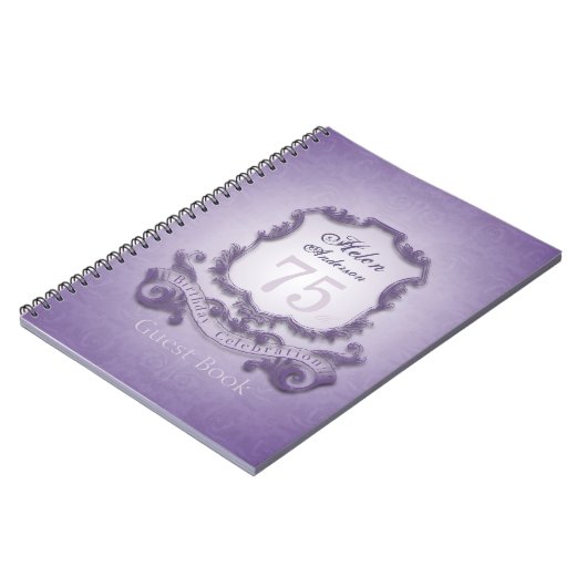 75e verjaardag  Lijst gastboek Notitieboek (Linkerzijde)