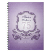 75e verjaardag  Lijst gastboek Notitieboek (Voorkant)