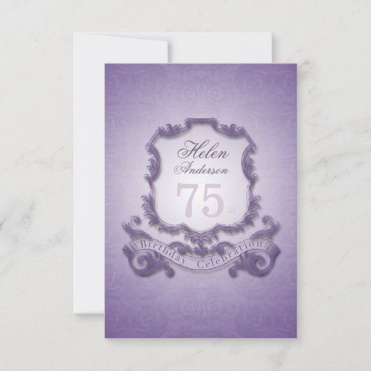 75e verjaardag Lijst Kaart (Voorkant)