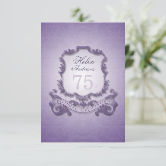 75e verjaardag Lijst Kaart (Staand voorkant)