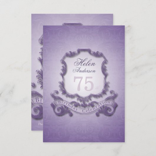 75e verjaardag  Lijst Kaart (Voorkant / Achterkant)