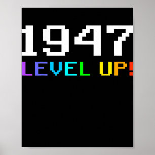 75e verjaardag Mannen dames 75 jaar 1947 Funny Poster