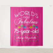 75e verjaardag meest fabuleuze kleurrijke edelsten wandkleed (Voorkant)