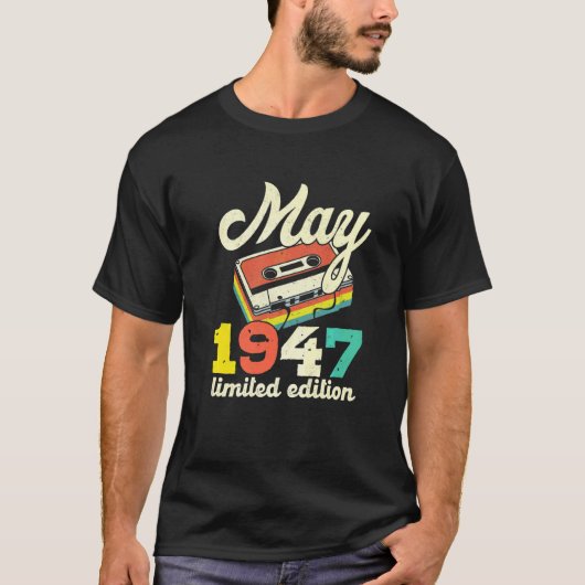 75e verjaardag mei 1947  Cassette T-shirt (Voorkant)