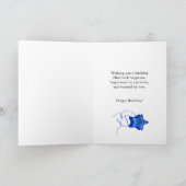 75e verjaardag met Discobal en regenboog van sterr Kaart (Binnen)