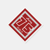 75e verjaardag Modern geometrisch vierkant Lijst Servet (Hoek)