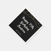 75e verjaardag Modern String Lights Zwart Servet (Hoek)