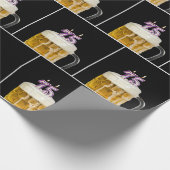 75e verjaardag Mok bier met kaarsen Cadeaupapier (Hoek)