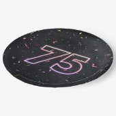 75e verjaardag Neon Sign on Black Paper Bord (Gekanteld)