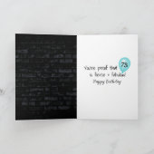 75e verjaardag Neon Sign on Brick Kaart (Binnen)