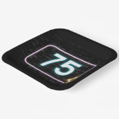 75e verjaardag Neon Sign On Brick Papieren Bordje (Gebogen)