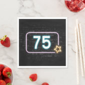 75e verjaardag Neon Sign On Brick Servet (Insitu)