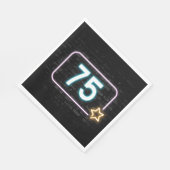 75e verjaardag Neon Sign On Brick Servet (Hoek)