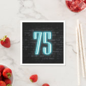 75e verjaardag Neon Sign on Brick Wall Servet (Insitu)