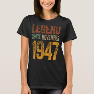 75e verjaardag november Geboren op 75 jaar Legende T-shirt