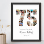 75e verjaardag nummer 75 aangepaste foto collage poster<br><div class="desc">Vier 75 jaar met dit gepersonaliseerde nummer 75 fotocollage poster. Dit aanpasbare geschenk is ook perfect voor trouwdag. Het is een geweldige manier om waardevolle herinneringen van je bruiloft en getrouwd leven weer te geven. Het poster bevat een collage van foto's die die speciale momenten vastleggen, en het kan worden...</div>