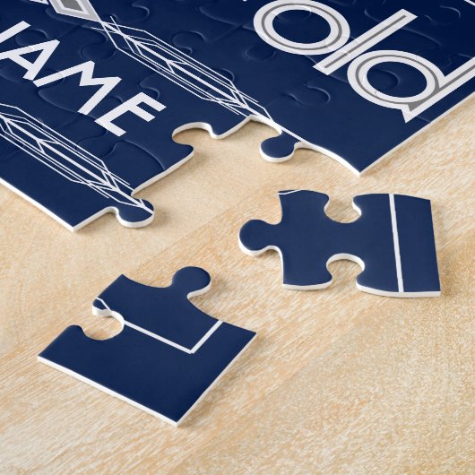 75e verjaardag op de wereld Best Fabulous Dark Blu Legpuzzel (Zijkant)