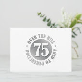 75e verjaardag over de heuvel kaart (Staand voorkant)