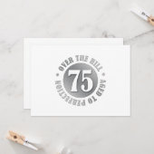 75e verjaardag over de heuvel kaart (Voorkant / Achterkant in situ)
