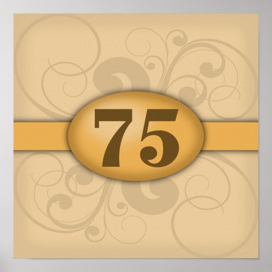 75e verjaardag / Partij Jubileum Poster (Voorkant)