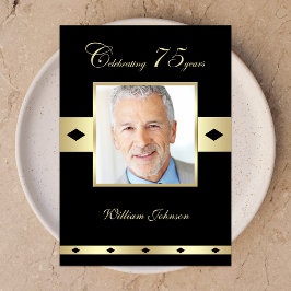 75e verjaardag Party Uitnodiging Foto 75e