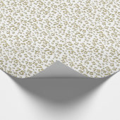 75e verjaardag Patroon nummer 75 Goud en wit Cadeaupapier (Hoek)