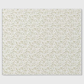 75e verjaardag Patroon nummer 75 Goud en wit Cadeaupapier (Vlak)