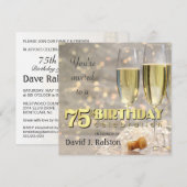 75e verjaardag - Persoonlijke uitnodigingen (Voorkant / Achterkant)