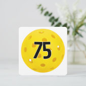 75e verjaardag Pickleball-feest Kaart (Staand voorkant)