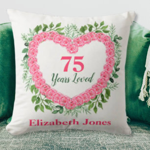 75e verjaardag piloot - 75 jaar vol design kussen