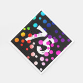 75e verjaardag RegenboogStippen op zwart Servet (Hoek)