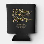 75e verjaardag Retro jaren in de maak naam Blikjeskoeler (Achterkant)