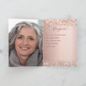 75e verjaardag roze gouden foto welkom programma (Binnen)