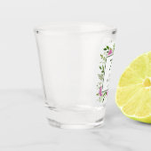 75e verjaardag Roze Hortensia's Shot Glas (Links)