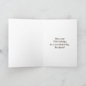 75e verjaardag: Rustieke Faux Wood Look, Regenboog Kaart (Binnen)