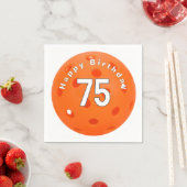 75e verjaardag Sinaasappel pickleball Servet (Insitu)