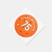 75e verjaardag Sinaasappel pickleball Servet (Hoek)