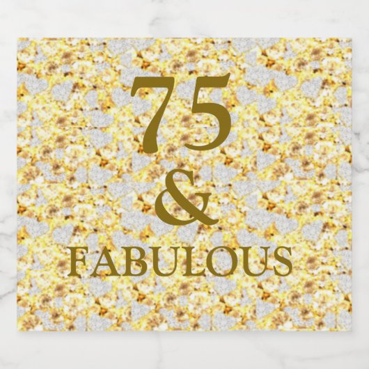 75e verjaardag sparkling wijnetiket (Enkel label)