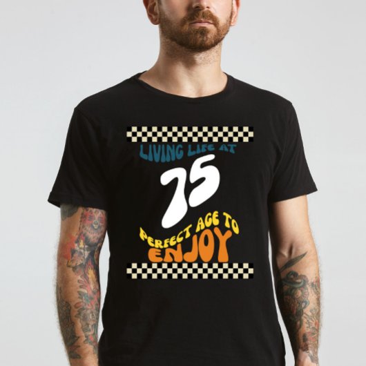 75e verjaardag t-shirt