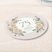 75e verjaardag tropische storm ronde kartonnen onderzetter (Gebogen)