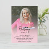 75e verjaardag uitnodigingen Verjaardag Diner Foto (Staand voorkant)