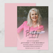 75e verjaardag uitnodigingen Verjaardag Diner Foto (Voorkant / Achterkant)