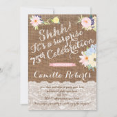 75e verjaardag uitnodigingen, verrassingsfeest nod kaart (Voorkant)